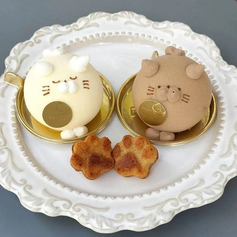 パティスリー ドゥボンヌオーギュルの猫型ケーキ