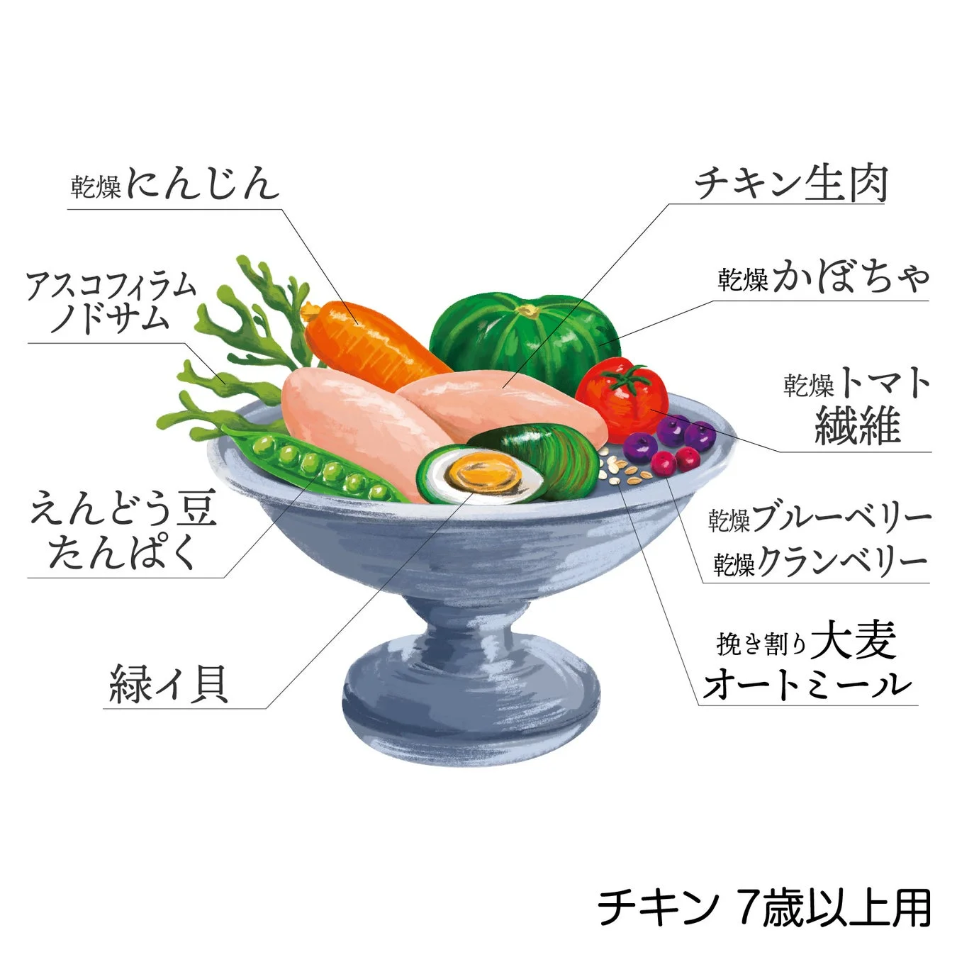 パウレ チキン7歳以上用 主な原材料