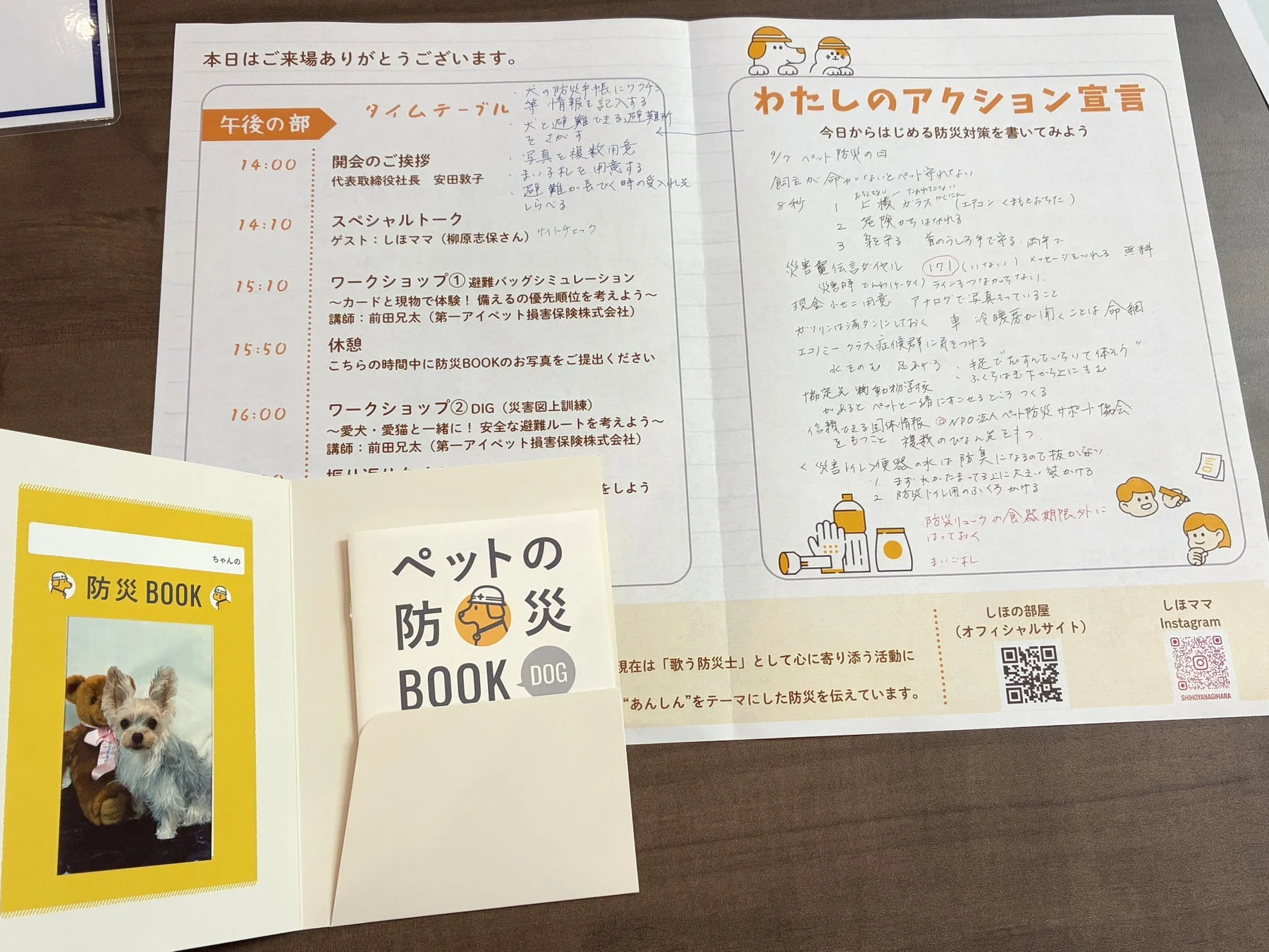 タイムテーブルと行動宣言の様子