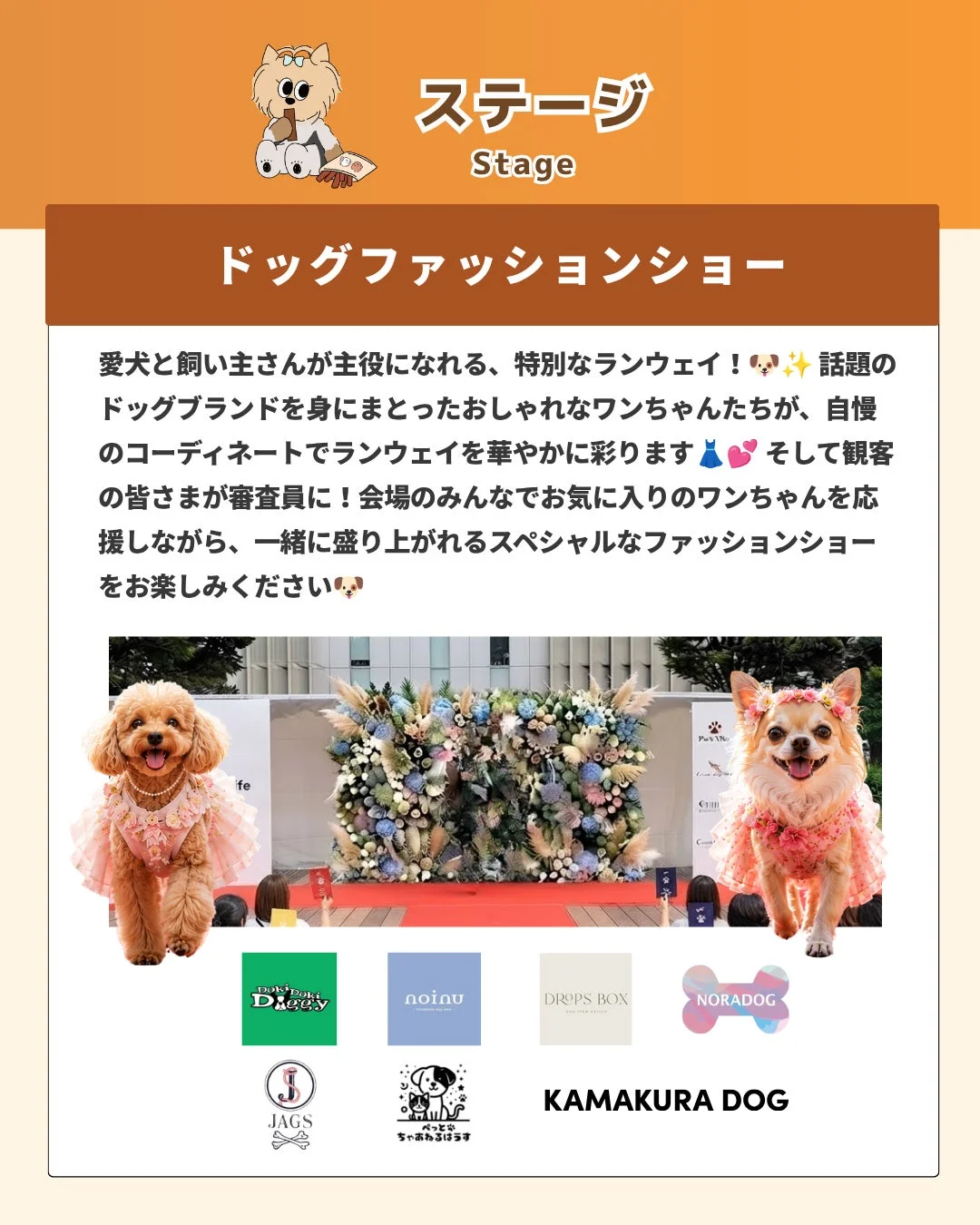 愛犬と飼い主が主役となるドッグファッションショーの告知画像