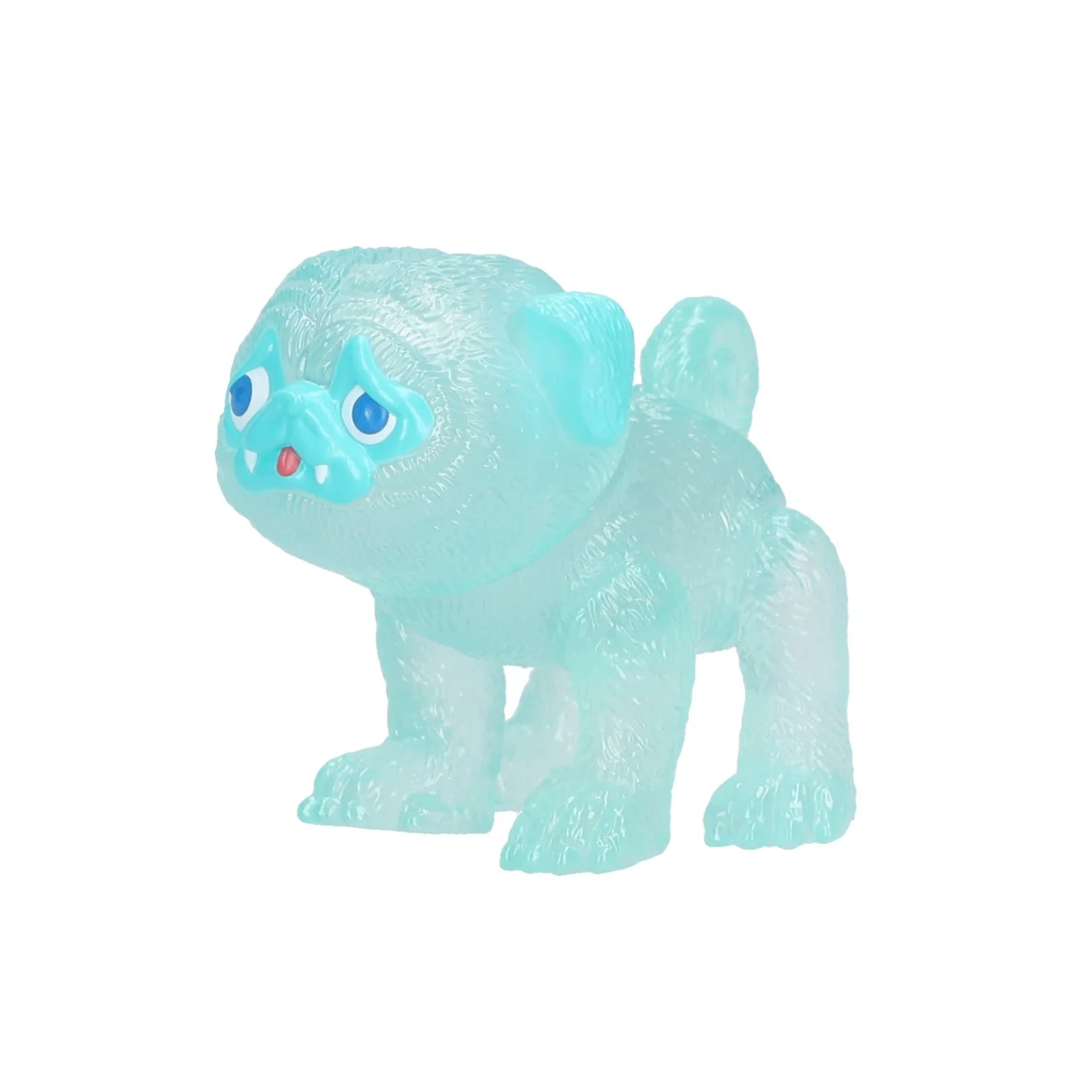 水色クリアのパグ獣
